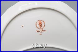 Royal Crown Derby Red Aves Crescent Salad Plates Set of 4 8 3/4-FREE USA SHIP