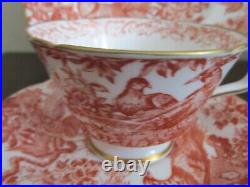 Royal Crown Derby Red Aves England Porcelain Trio Cup And Saucer, Salad Plate