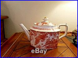 Royal Crown Derby Red Aves Large Tea Pot England