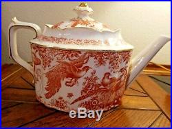 Royal Crown Derby Red Aves Large Tea Pot England