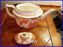 Royal Crown Derby Red Aves Large Tea Pot England