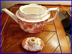 Royal Crown Derby Red Aves Large Tea Pot England