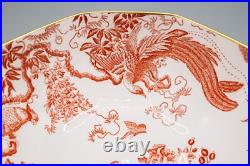 Royal Crown Derby Red Aves Octagonal Vegetable Bowl 9 1/2 2nd-FREE USA SHIPPING