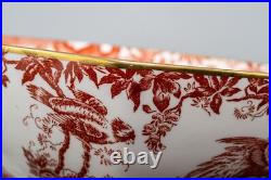 Royal Crown Derby Red Aves Octagonal Vegetable Bowl 9 1/2 2nd-FREE USA SHIPPING