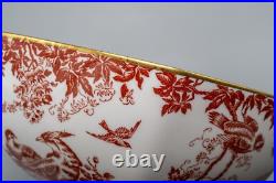 Royal Crown Derby Red Aves Octagonal Vegetable Bowl 9 1/2 2nd-FREE USA SHIPPING
