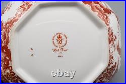 Royal Crown Derby Red Aves Octagonal Vegetable Bowl 9 1/2 2nd-FREE USA SHIPPING