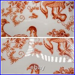 Royal Crown Derby Red Aves Salad Plates Set of 10- 8 3/8 FREE USA SHIPPING