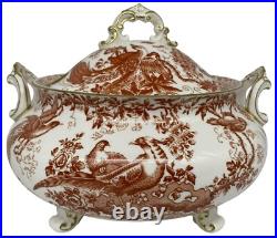 Royal Crown Derby Red Aves Soup Tureen