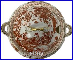 Royal Crown Derby Red Aves Soup Tureen