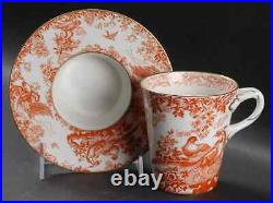 Royal Crown Derby Red Aves Trembleuse Cup & Saucer 544413
