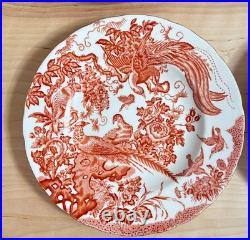 Royal Crown Derby Red Aves bone china Dinner Plates 5pcs, 10.5 inches, nice