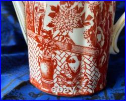 Royal Crown Derby Red Mikado coffee pot, 1930s, Gilbert & Sullivan, opera