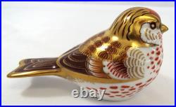 Royal Crown Derby Redpoll Bird Imari Paperweight New In Box England Gold 2010