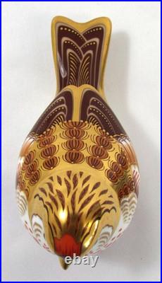 Royal Crown Derby Redpoll Bird Imari Paperweight New In Box England Gold 2010