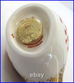 Royal Crown Derby Redpoll Bird Imari Paperweight New In Box England Gold 2010
