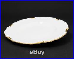 Royal Crown Derby Regency Bone China Set of 12 Dinner Plates 10-1/8 Gold Trim