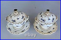 Royal Crown Derby Robert Bloor 2 Sets Tureens with Underplates -1815-1839 Rare