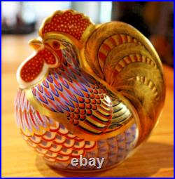 Royal Crown Derby Rooster Paperweight Fine English Bone China Figurine