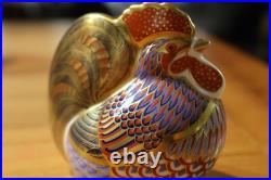 Royal Crown Derby Rooster Paperweight Fine English Bone China Figurine