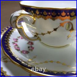 Royal Crown Derby Rose Garland Cup Saucer Trio