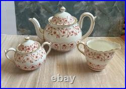 Royal Crown Derby Rougemont Tea Pot/Creamer/Sugar Bowl made in England beautiful