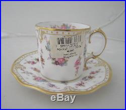 Royal Crown Derby Royal Antoinette Coffee Cup And Saucer New