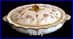 Royal Crown Derby Royal Antoinette Covered Vegetable Dish