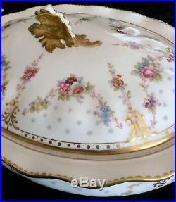 Royal Crown Derby Royal Antoinette Covered Vegetable Dish