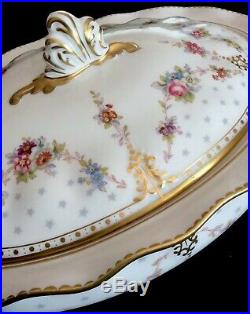 Royal Crown Derby Royal Antoinette Covered Vegetable Dish