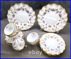 Royal Crown Derby Royal Antoinette Cup & Saucer Dinner Plate Set