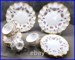 Royal Crown Derby Royal Antoinette Cup & Saucer Dinner Plate Set