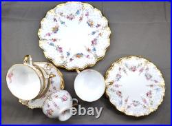 Royal Crown Derby Royal Antoinette Cup & Saucer Dinner Plate Set
