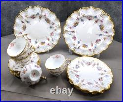 Royal Crown Derby Royal Antoinette Cup & Saucer Dinner Plate Set