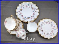 Royal Crown Derby Royal Antoinette Cup & Saucer Dinner Plate Set