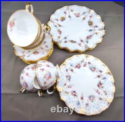 Royal Crown Derby Royal Antoinette Cup & Saucer Dinner Plate Set
