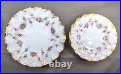 Royal Crown Derby Royal Antoinette Cup & Saucer Dinner Plate Set