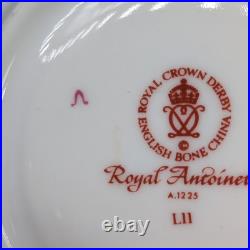 Royal Crown Derby Royal Antoinette Cup & Saucer Dinner Plate Set