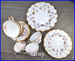 Royal Crown Derby Royal Antoinette Cup & Saucer Dinner Plate Set