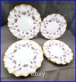Royal Crown Derby Royal Antoinette Cup & Saucer Dinner Plate Set
