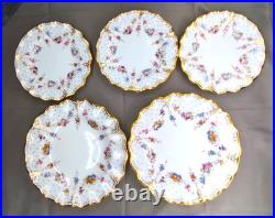 Royal Crown Derby Royal Antoinette Cup & Saucer Dinner Plate Set