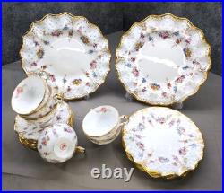 Royal Crown Derby Royal Antoinette Cup & Saucer Dinner Plate Set