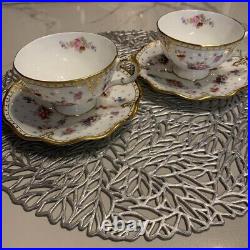 Royal Crown Derby Royal Antoinette Cup & Saucer Pair Set F/S from japan