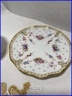 Royal Crown Derby Royal Antoinette Cup & Saucer With Buckingham Palace Tea Towel