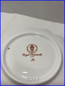 Royal Crown Derby Royal Antoinette Cup & Saucer With Buckingham Palace Tea Towel