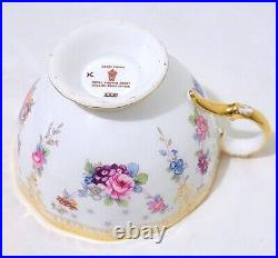 Royal Crown Derby Royal Antoinette Embossed Gold Dot 5 pc Dinner Place Setting