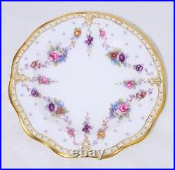 Royal Crown Derby Royal Antoinette Embossed Gold Dot 5 pc Dinner Place Setting