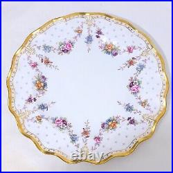 Royal Crown Derby Royal Antoinette Embossed Gold Dot 5 pc Dinner Place Setting