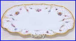 Royal Crown Derby Royal Antoinette Embossed Gold Oval Platter 14 259