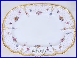 Royal Crown Derby Royal Antoinette Embossed Gold Oval Platter 14 259