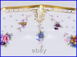 Royal Crown Derby Royal Antoinette Embossed Gold Oval Platter 14 259